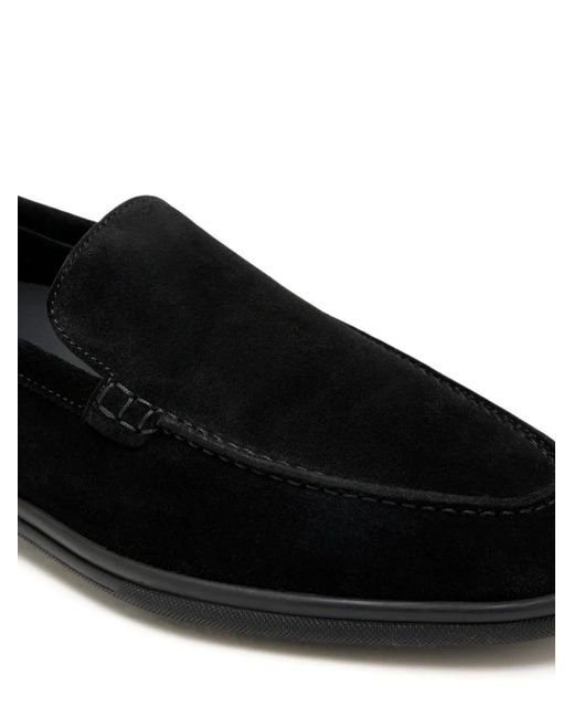 Scarosso Black Suede Loafers