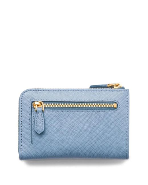 Prada Blue Saffiano Keychain for men
