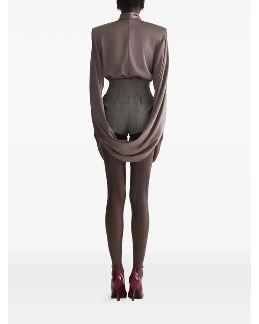 Mugler Gedrapeerde Top in het Brown