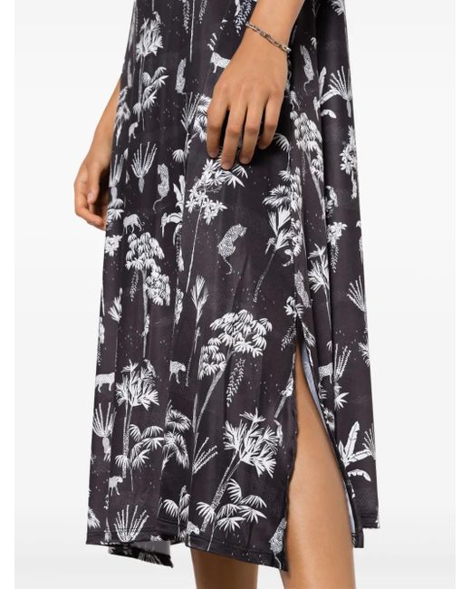 Lygia & Nanny Gestrikte Midi-Jurk in het Black