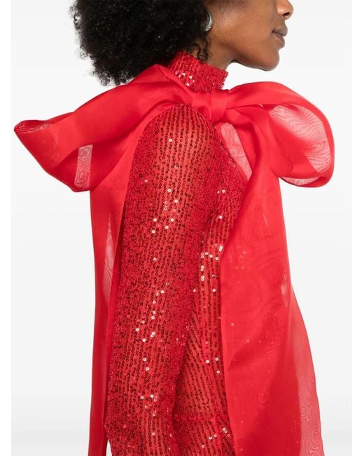 Atu Body Couture Red Sequined Gown