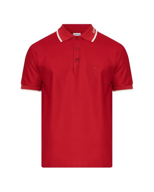 Burberry Logo-Embroidered Trim-Detail Polo Shirt for men