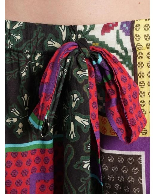 Pantalones Con Estampado Patchwork Siedres de color Red