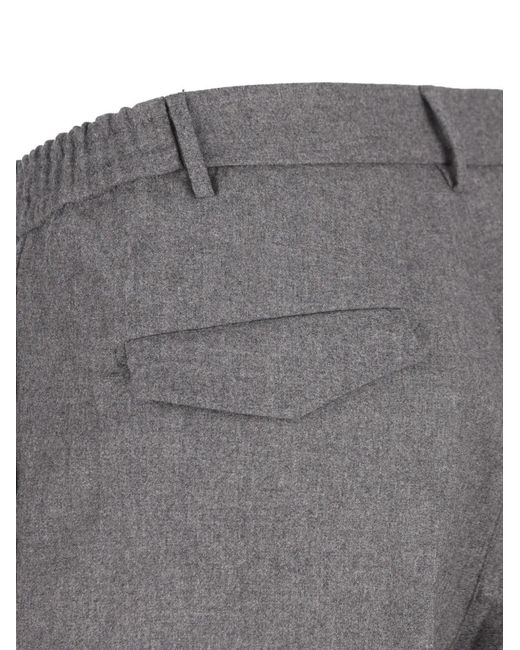 Tagliatore Gray Pressed-Crease Tailored Trousers for men