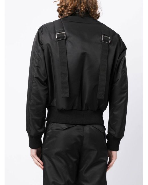 Simone Rocha Shoulder-strap Bomber Jacket in Black for Men | Lyst UK