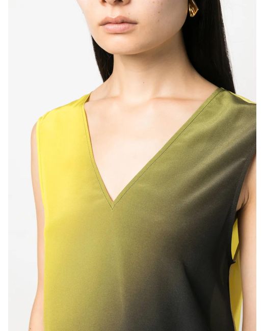 Gauchère Black Gradient-Effect Silk Dress