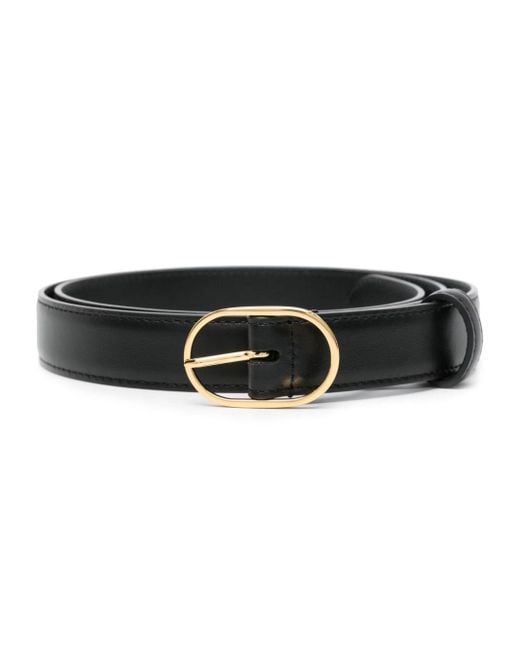 Cintura con placca logo di Lardini in Black da Uomo