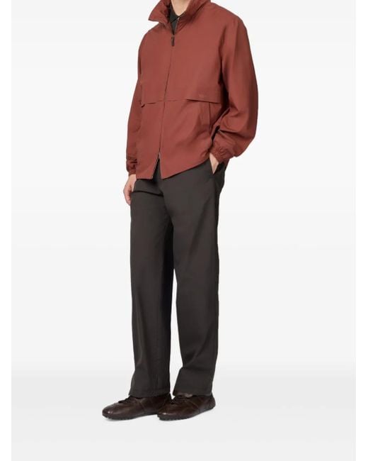 Tod's Red Zip-Front Cotton Jacket for men