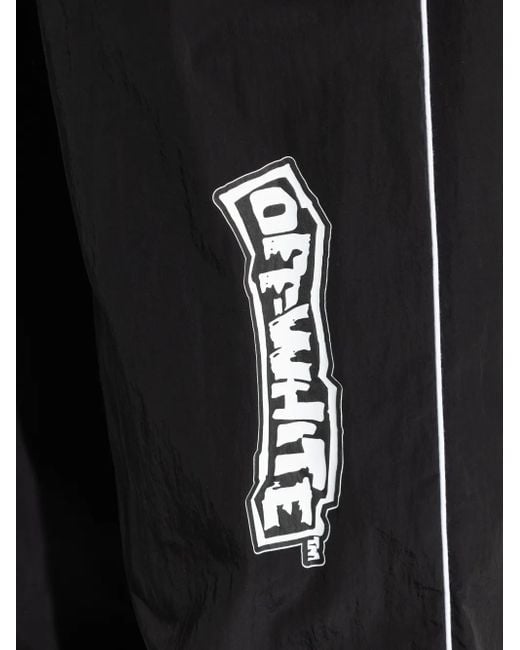 メンズ Off-White c/o Virgil Abloh Logo-detail Side-stripe Trousers Black