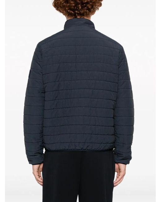 Tommy Hilfiger Blue Logo-Embroidered Padded Jacket for men