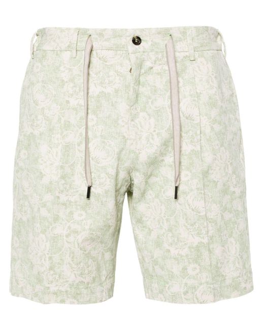 Floral-print cotton bermuda shorts Dell'Oglio de hombre de color Natural