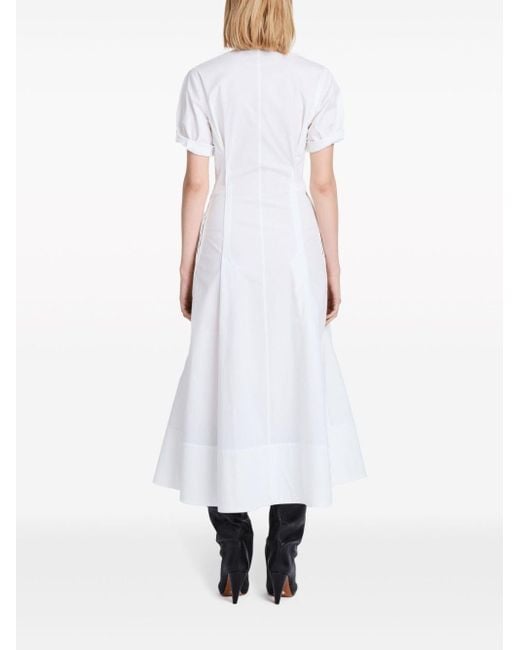 Robe stretch à coupe longue Proenza Schouler en coloris White