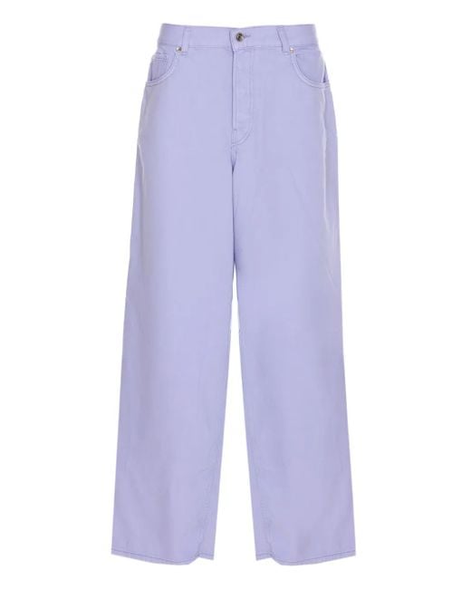 Liu Jo Jeans Met Wijde Pijpen in het Purple
