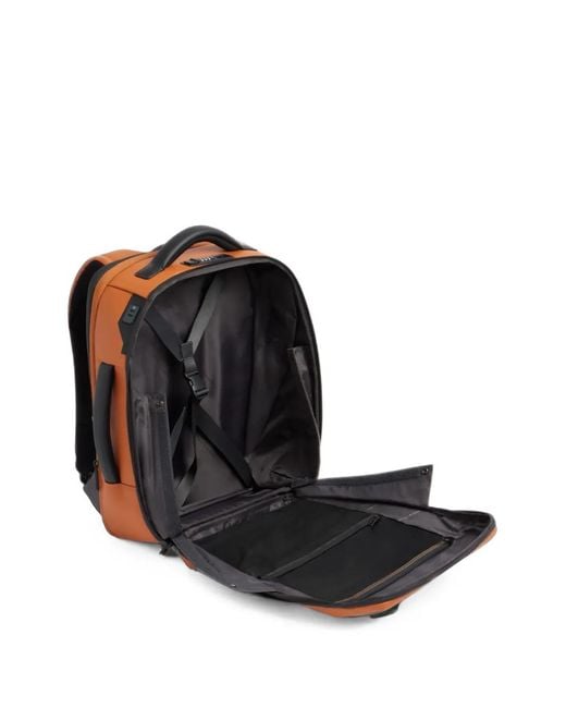 Piquadro Gray Panelled Logo-Patch Backpack for men