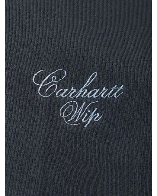 Carhartt Blue Longhand Logo-Embroidered Jacket for men