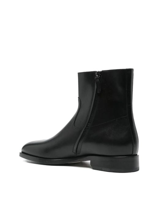 Henderson Black Leather Boots for men