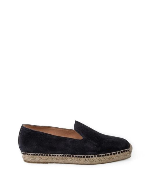 LES HÉRITIERS Black Suede Slip-On Espadrilles for men
