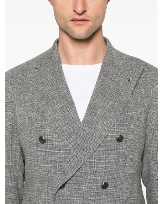 Tagliatore Gray Textured Blazer for men