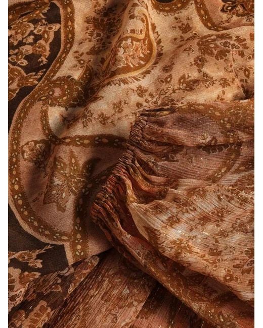 Zimmermann Brown Carousel Batwing Top