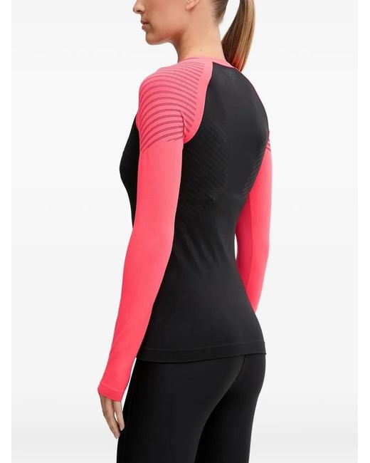 Dynafit Red Raglan-Sleeve Logo-Print Top