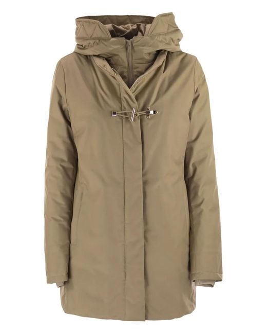 Fay Natural Zip-Up Hooded Parka