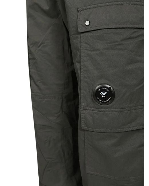 C P Company Gray T-Flatt Cargo Pants for men