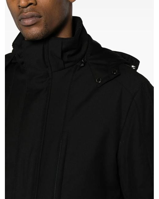 Corneliani Black High-Neck Padded Coat for men