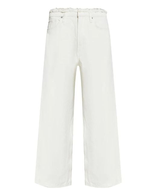 AllSaints White Blake High-Waisted Wide-Leg Jeans