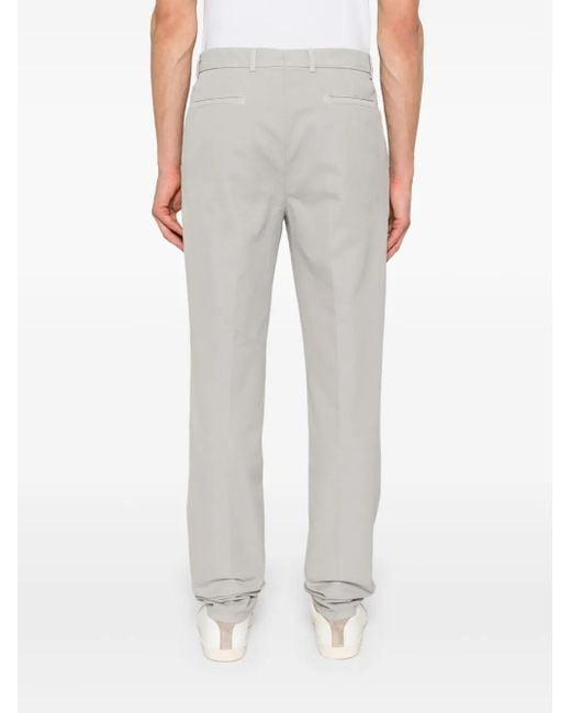 Brunello Cucinelli Gray Garment-Dyed Leisure Fit Pants for men