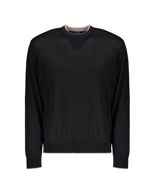 Paul & Shark Black Crew-Neck Long-Sleeve Sweater for men