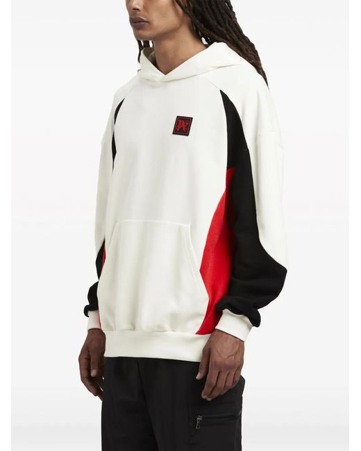 Palm Angels Red Paxhaas Colour-Block Hoodie for men