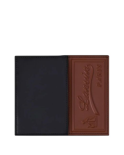 Lanvin Brown Embossed Bifold Wallet