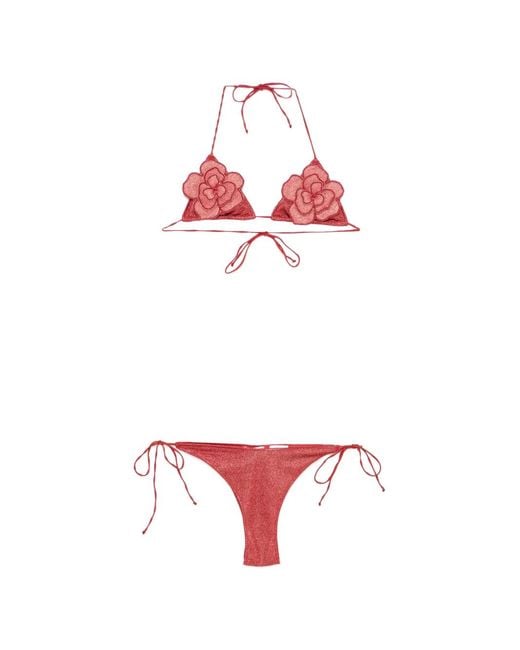 Oseree Red Lumiere Flower Kini