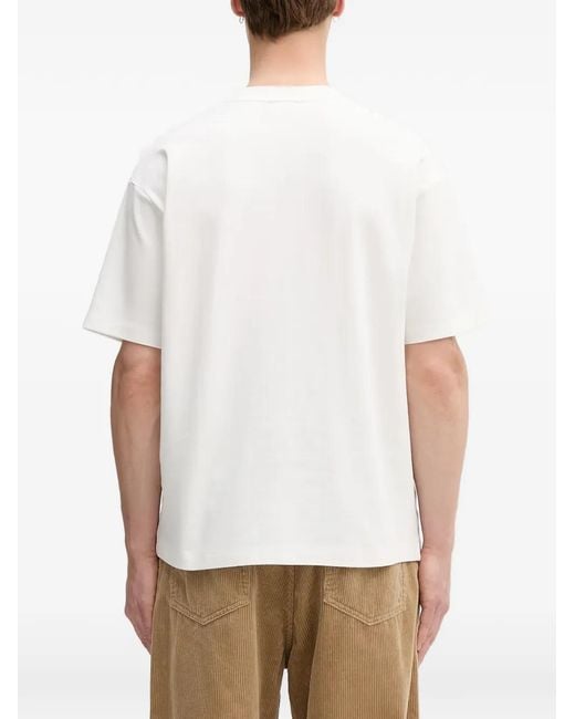 Drole de Monsieur White Graphic-Print T-Shirt for men