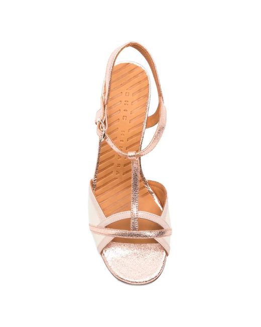 Chie Mihara Pink T-Strap Bejo48 Sandals