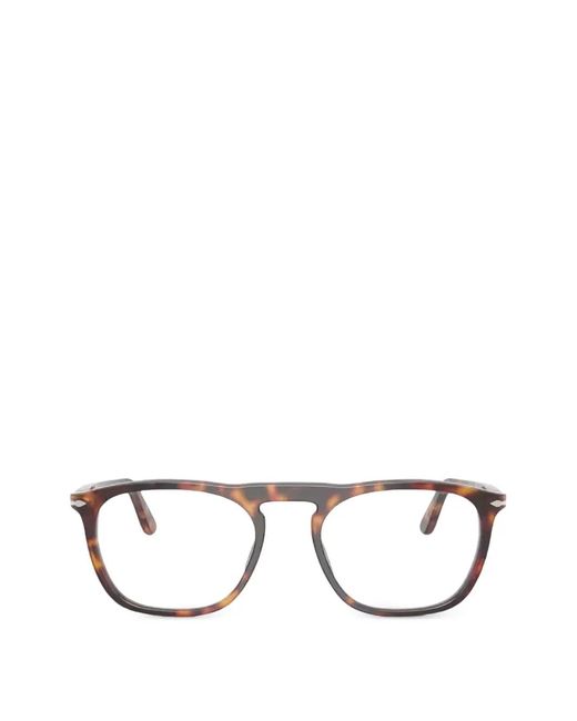 Persol Brown Eckige Brille