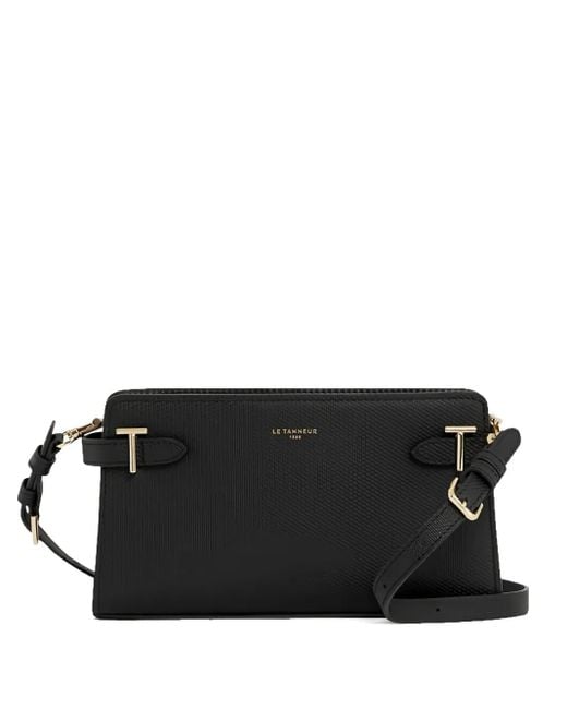 Le Tanneur Black T-Buckle Shoulder Bag