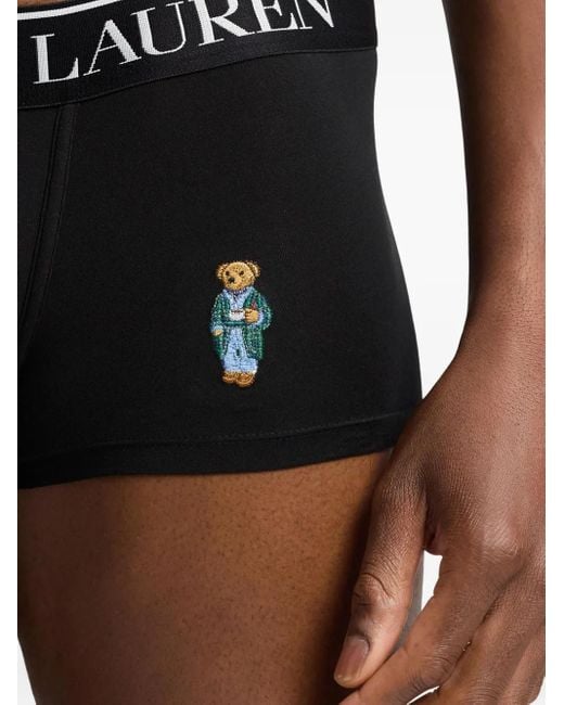 Boxer Con Ricamo Polo Bear di Polo Ralph Lauren in Black da Uomo