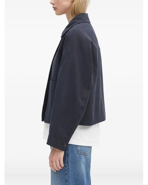 A.P.C. Blue Patch-Pocket Cropped Jacket