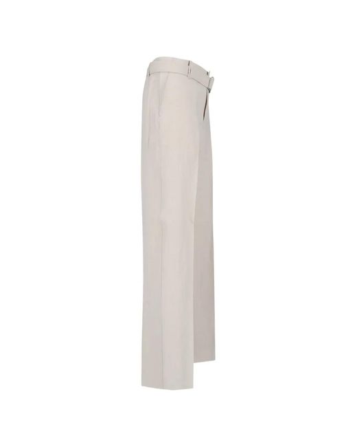 Lardini White Belted Trousers for men