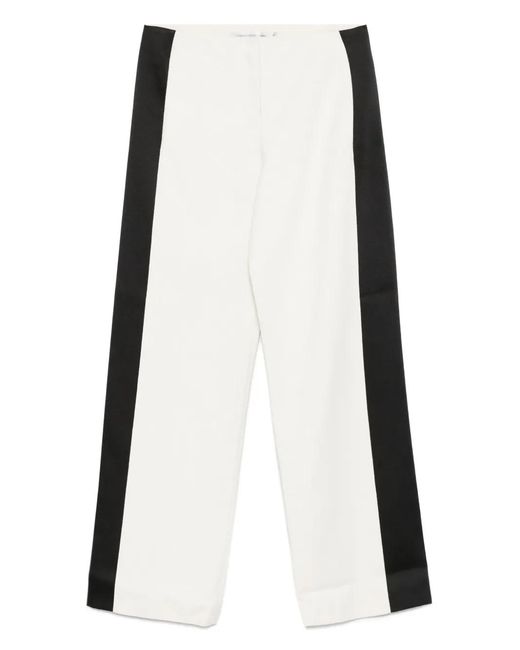 Christopher Esber White Side-Stripe Trousers