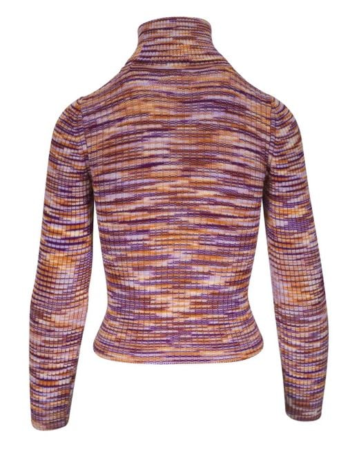 Mother Red Stripe Turtleneck Sweater