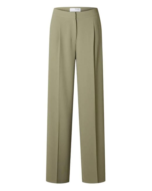 SELECTED Pleated Trousers Green