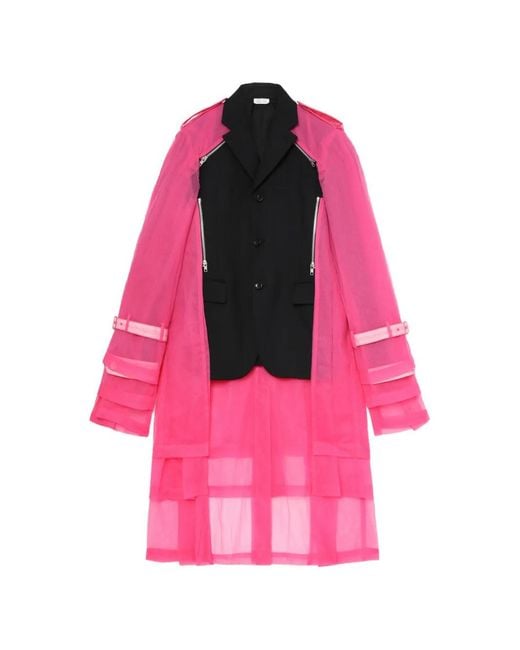 Comme des Garçons Pink Zip-Pocket Coat for men