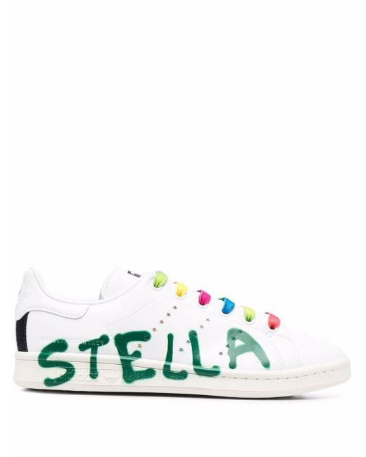 Stella McCartney Leather X Ed Curtis Stan Smith Vegan Sneakers in Green  (White) - Save 44% | Lyst