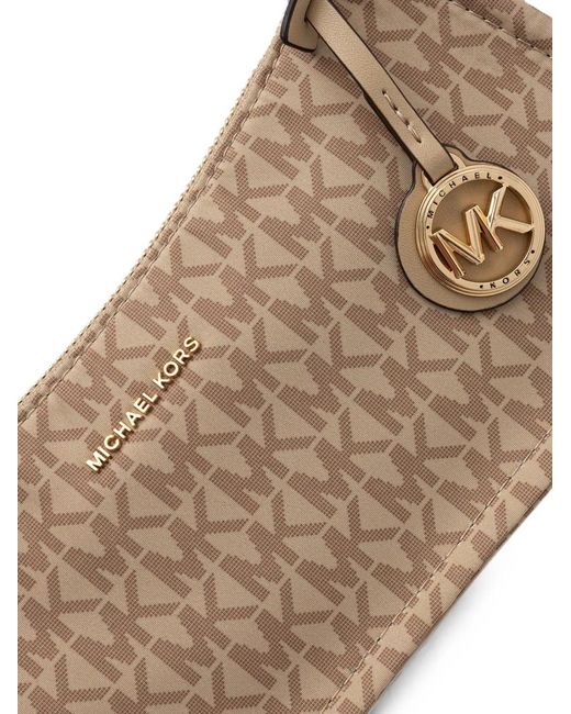MICHAEL Michael Kors Brown Monogram-Print Shoulder Bag