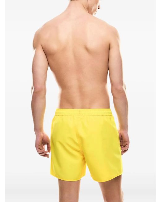 EA7 Yellow Drawstring-Waist Swim Shorts for men