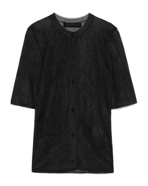 ALAINPAUL リブニット カーディガン Black