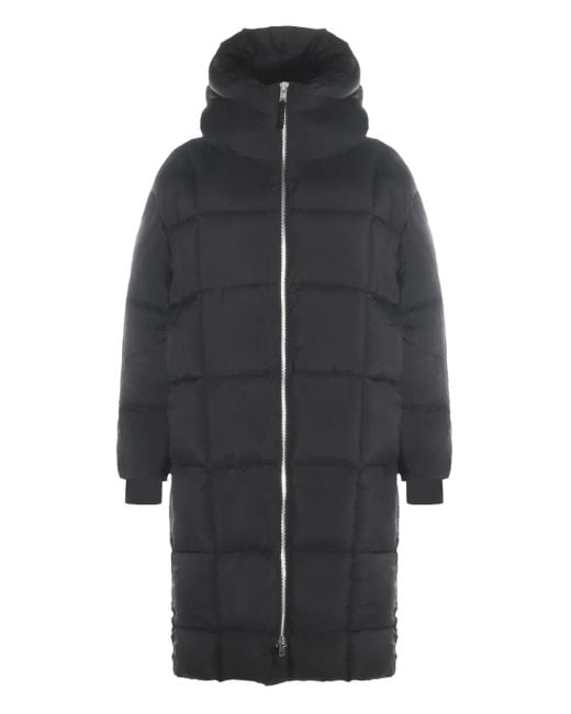 Thom Krom Blue Hooded Zip-Up Coat