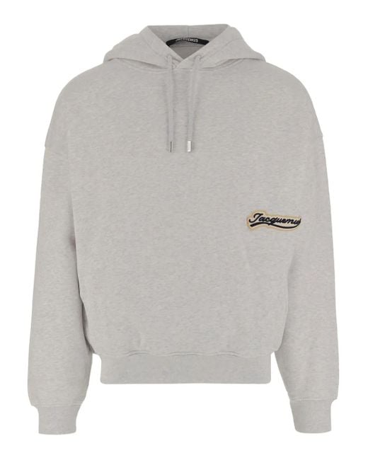 Jacquemus Gray The "Gio" Hoodie for men